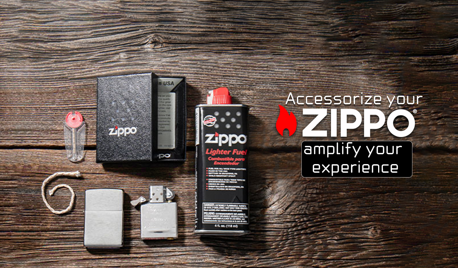 Zippo windproof insert removed beside Zippo lighter fluid