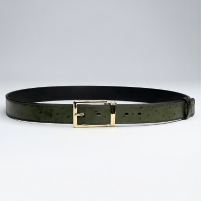 Emerald  Ostrich Pattern Belt