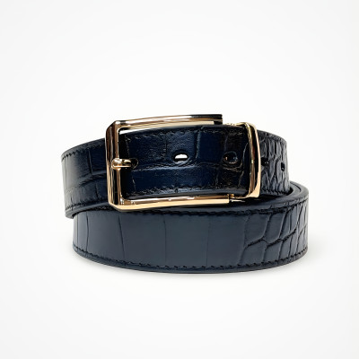 Black Croc Pattern Belt