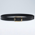 Black Croc Pattern Belt