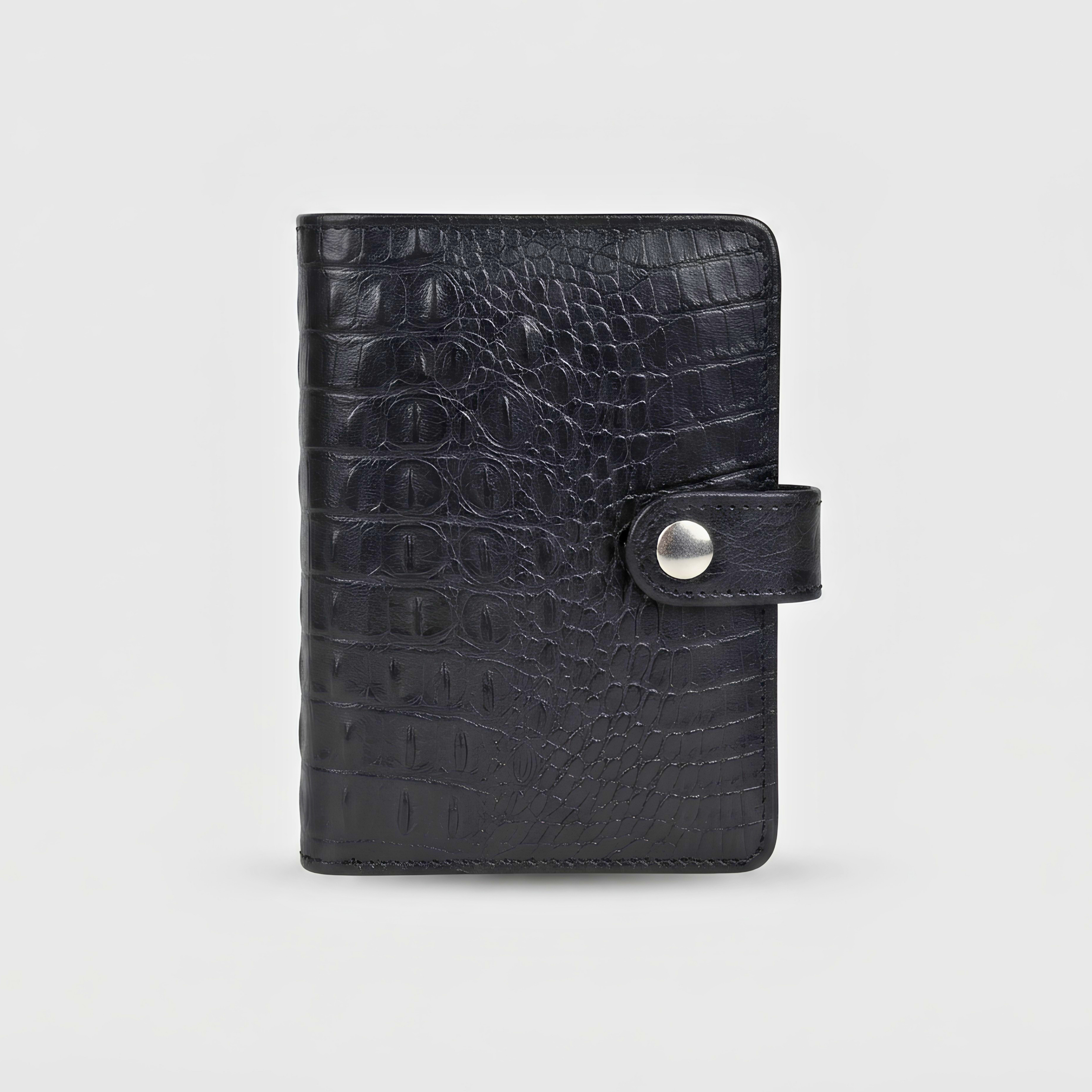 Croc-Embossed Leather Notebook
