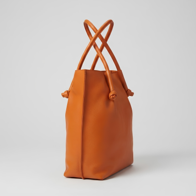 Tan Knotted Tote Bag