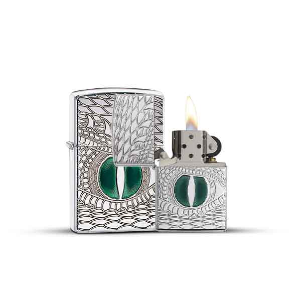 DRAGON GREEN EYE ZIPPO
